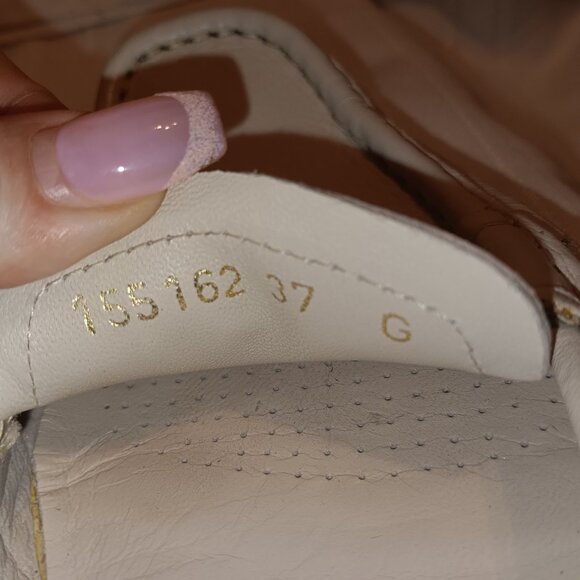 GUCCI Authentic Bamboo Horse Bit Ivory White Leather Slip On Loafers Women’s 7 - Picture 8 of 8